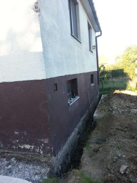 Drenáž okolo RD Sereď