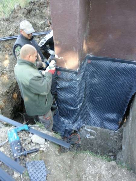 Drenáž okolo RD Sereď