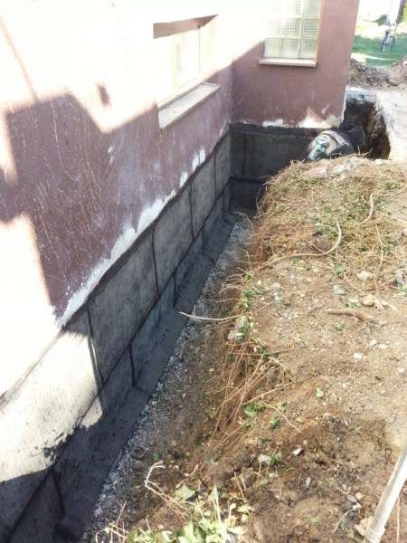 Drenáž okolo RD Sereď