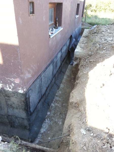 Drenáž okolo RD Sereď