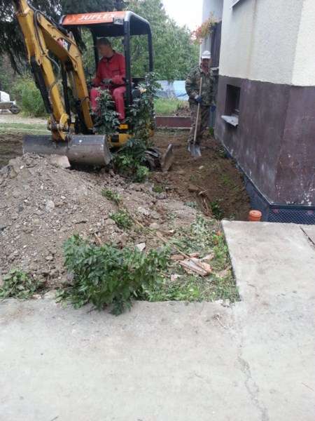 Drenáž okolo RD Sereď