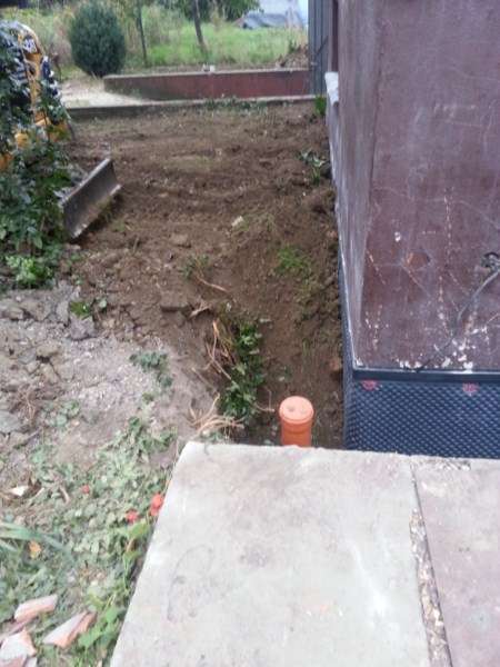 Drenáž okolo RD Sereď