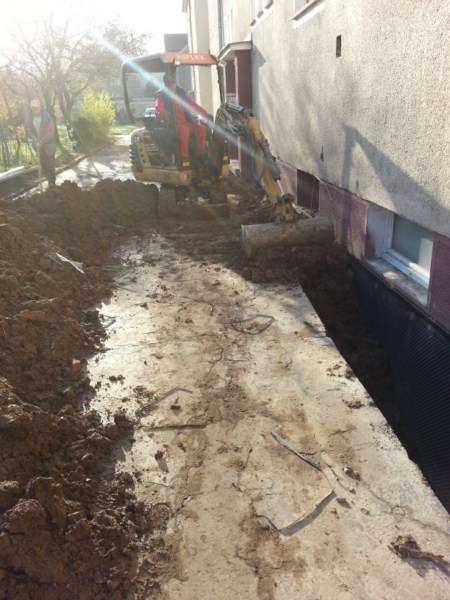 Drenáž bytovky Piešťany