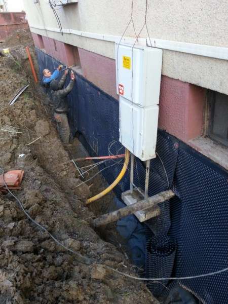 Drenáž bytovky Piešťany