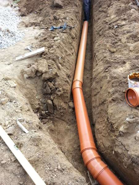 Výstavba kanalizácie pre novostavbu - Suchá nad parnou